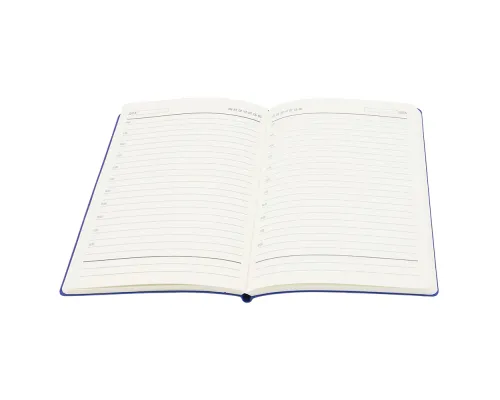 Ежедневник A5 недатированный Equator в мягком переплёте, синий с серебристым Ежедневник A5 недатированный Equator в мягком переплёте, синий с серебристым