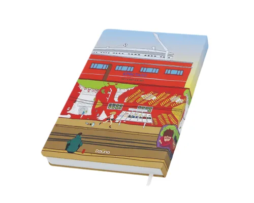 Записная книжка A6 Dziuna Октябрьская в клетку 10,5 x 16 см