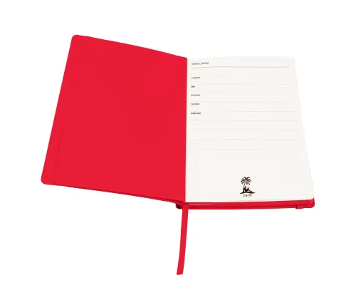 Ежедневник A5 недатированный Dante в мягком переплёте софт-тач, красный