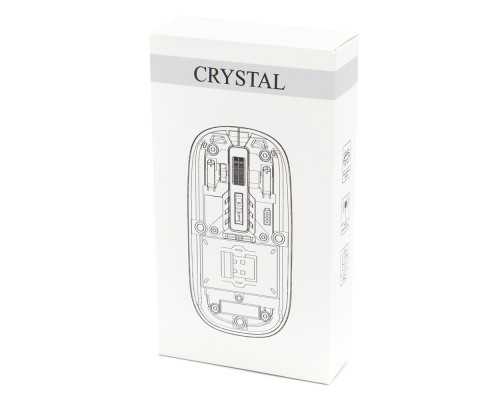 Мышь компьютерная беспроводная прозрачная Crystal, черная Мышь компьютерная беспроводная прозрачная Crystal, черная