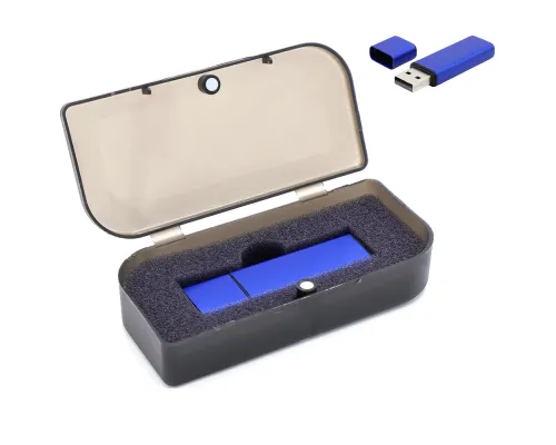 Флешка Loon 16 Гб в футляре, синяя