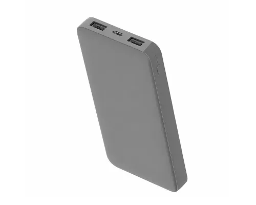 Внешний аккумулятор Polus, 10000 Mah, софт-тач покрытие, серый