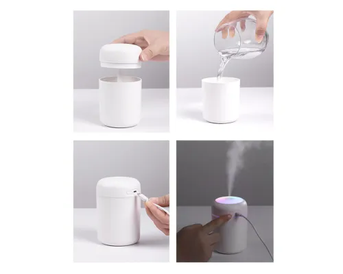 Светодиодный USB увлажнитель Aroma, белый