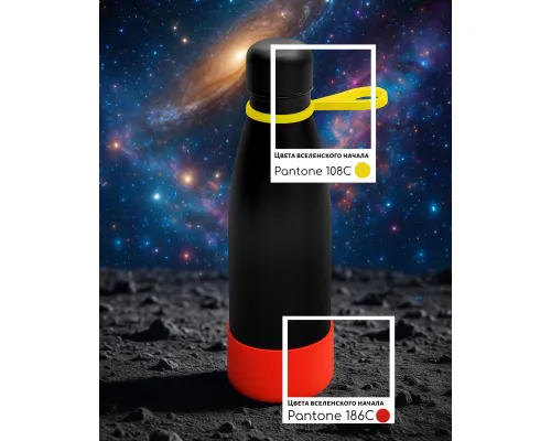 Термобутылка герметичная вакуумная Olivia To Go, чёрный/жёлтый/красный