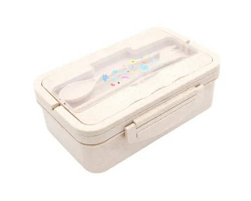 Ланчбокс (контейнер для еды) Hapler из пшеничного волокна, бежевый