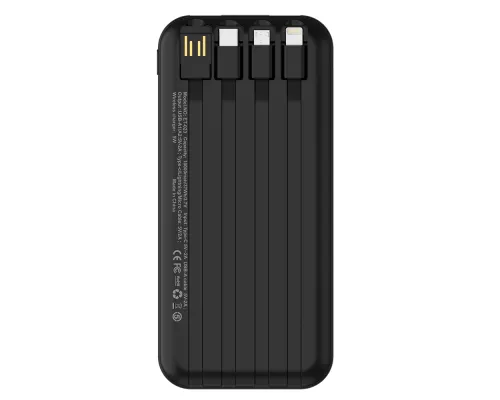 Внешний аккумулятор Authority с беспроводной зарядкой (5W), 10000 mAh, чёрный