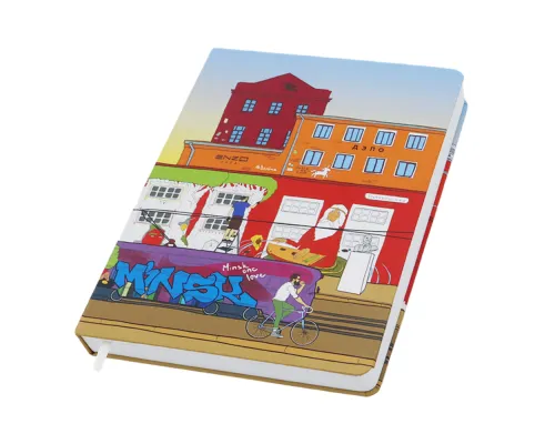 Записная книжка A5 Dziuna Октябрьская в клетку 15 x 21 см