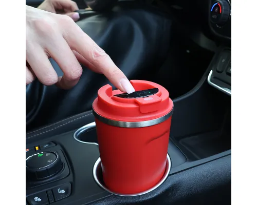 Термокружка Moon с дисплеем, 380мл, красная