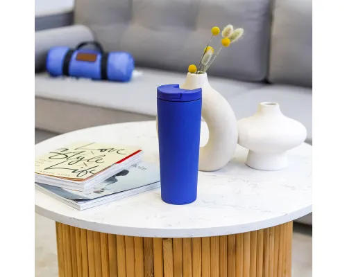 Термокружка Carroll софт-тач, синего цвета