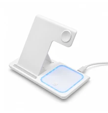 Беспроводное мультизарядное устройство Syntra 15W (3в1), белый