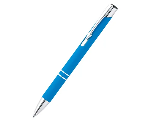 Ручка металлическая Molly софт-тач, голубая