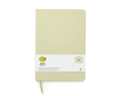 Блокнот из растительного сырья Tutti Frutti в твёрдом переплёте, киви