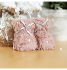 Новогоднее украшение (валенки) Бутс,розовый