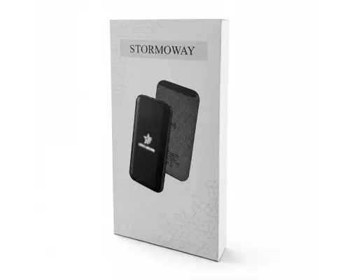 Внешний аккумулятор Stormoway, 10000 mAh с беспроводной зарядкой, черный