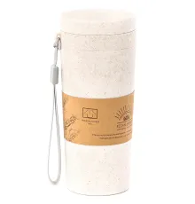 Термостакан с двойной стенкой Tender из пшеничного волокна, бежевый