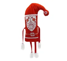 №1 НОВОГОДНИЙ КОЛПАЧОК текстиль (красный) 300 грамм новогодний подарок классический