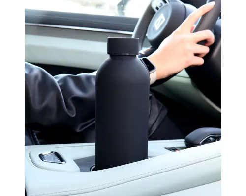 Термобутылка Perfecto софт-тач, черный