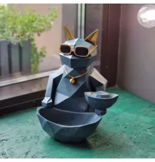 Статуэтка хранитель Кот фантазер, изумрудный