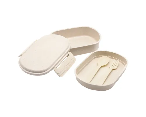 Ланчбокс (контейнер для еды) Terens из пшеничного волокна, бежевый