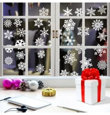 Самоклеящаяся наклейка (снежинки  2 шт. в рулоне)