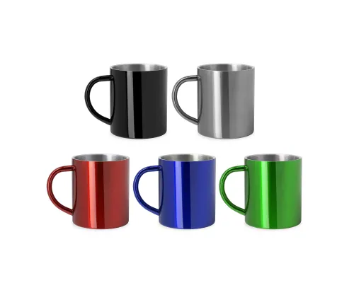 Металлическая кружка KIWAN с двойными стенками, Черный