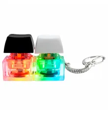 Брелок KeyDuo с LED подсветкой (фонарик), чёрно-белый