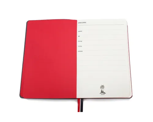 Ежедневник A5 недатированный Molfetta в мягком переплёте, серо-красный