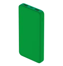 Внешний аккумулятор Polus, 10000 Mah, софт-тач покрытие, зеленый