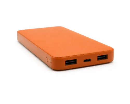 Внешний аккумулятор Polus, 10000 Mah, софт-тач покрытие, оранжевый