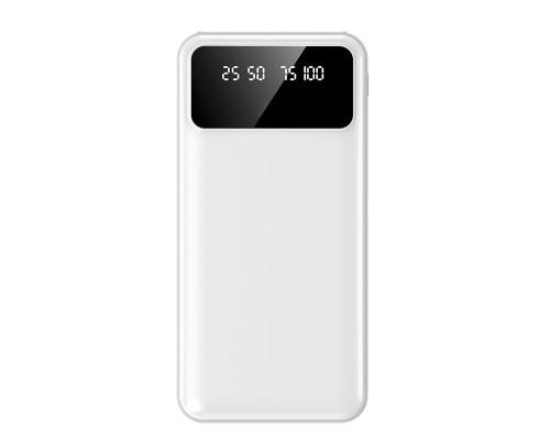 Внешний аккумулятор Dorado 10 000 mAh с фонариком, белый Внешний аккумулятор Dorado 10 000 mAh с фонариком, белый