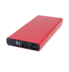 Внешний аккумулятор Höginn в металлическом корпусе, 10000mAh, красный.