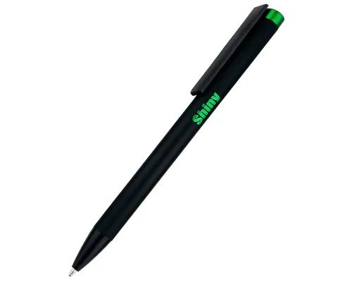 Ручка металлическая Slice Soft софт-тач, зеленая