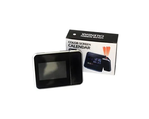 Часы-метеостанция Jettix с проективным циферблатом, черные