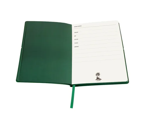 Ежедневник A5 недатированный Massimo в мягком переплёте, темно-зеленый
