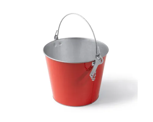 Металлическое ведро LAMBIC, Красный