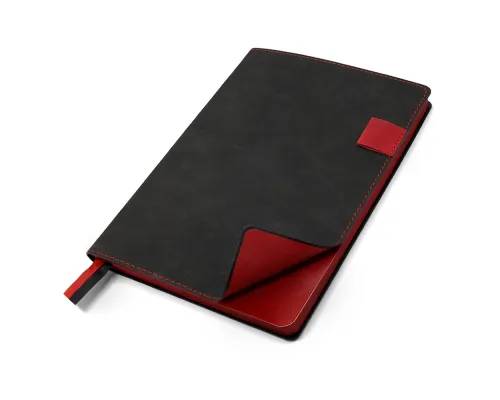 Ежедневник A5 недатированный Efemero в мягком переплёте, черно-красный