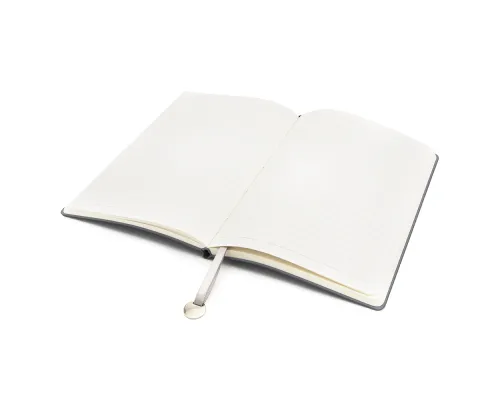 Блокнот A5 Officer в мягком переплёте с металлической биркой, серый