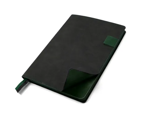 Ежедневник A5 недатированный Efemero в мягком переплёте, черный/тёмно-зеленый