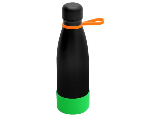 Термобутылка герметичная вакуумная Olivia To Go, чёрный/оранжевый/зеленый