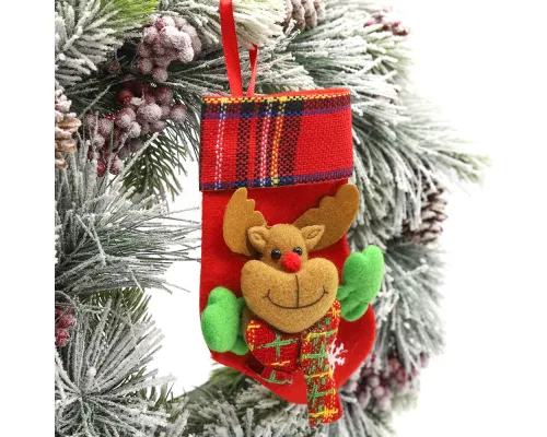 Сапожок подарочный новогодний №2 (олень красный)