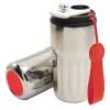 Термокружка Ashly To Go, серебристая/красная