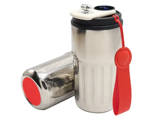 Термокружка Ashly To Go, серебристая/красная