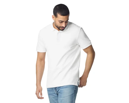 Футболка поло PREMIUM COTTON ADULT DOUBLE PIQUE, БЕЛЫЙ S