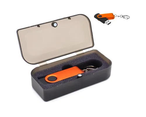Флешка Twist Color 16 Гб в футляре, оранжевая
