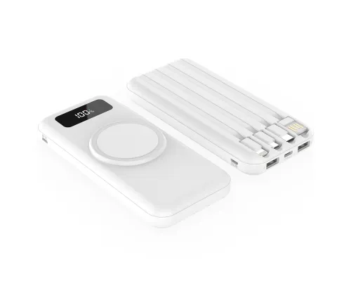 Внешний аккумулятор Authority с беспроводной зарядкой (5W), 10000 mAh, белый