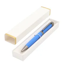 Ручка Senator в коробке Cradle белой с позолотой, синяя