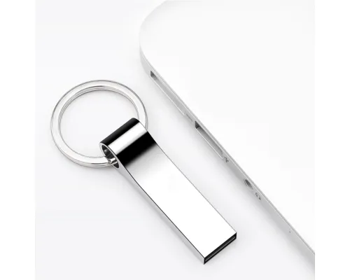 Флешка Ring rail 16 Гб, металл, серебро глянец