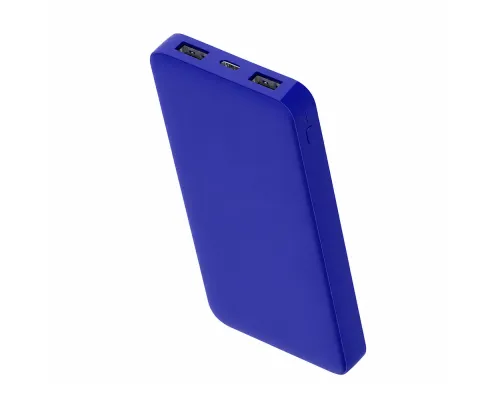 Внешний аккумулятор Polus, 10000 Mah, софт-тач покрытие, синий