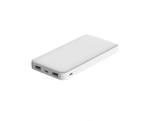 Внешний аккумулятор Polus, 10000 Mah, софт-тач покрытие, белый Внешний аккумулятор Polus, 10000 Mah, софт-тач покрытие, белый