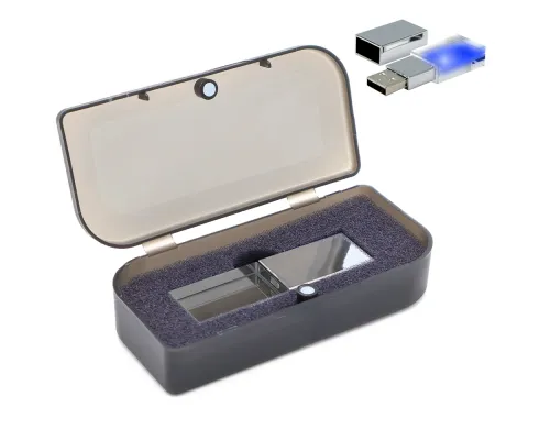 Флешка Moon 16 Гб в футляре, синий